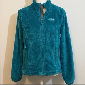 The North Face Plush Fleece Zip Up Jacket Blue/Teal — Women’s Size Small